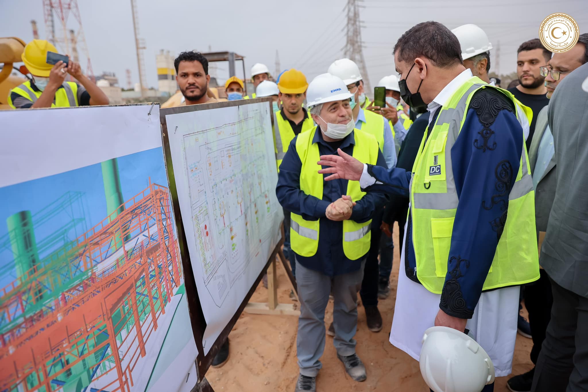 رئيس حكومة الوحدة الوطنية يزور محطة كهرباء غرب طرابلس